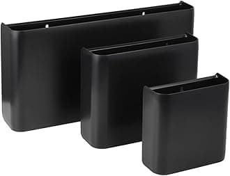 Picowe 3 PCS Magnetic Laundry Storage, 2023 Magnetic Storage Box for Laundry Room, Kitchen, Bathroom, Office, Space-Saving Trash Container Hanging on Dryer, Washer or Wall Mount Trash Bin (Black)