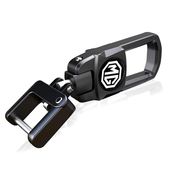 GREENWORLD™ Black Color Fob Key Heavy Duty Keychain Suitable for M.G Hector/Astor/Glostor Car