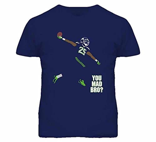 Tshirt Bandits Men's Richard Sherman You Mad Bro T-Shirt XXX-Large Navy