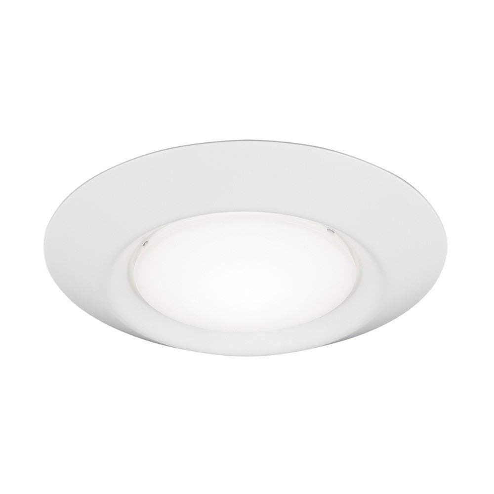 Sea Gull Lighting 14520S-15 Traverse LED Lyte 6in Traverse-Lyte Round T24 3000K 90CRI White Hanging Modern Light Fixture, White Finish