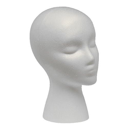 Case Pack of 12 Giell Styrofoam Foam Mannequin Wig Head Display Hat Cap