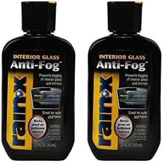 Rain-X AF21106D Glass & Mirrors Anti-Fog Treatment, Prevents Fogging & Steaming on Windshield and Visors, Improves Visibility, Great for Auto & Home (Pack of 2)