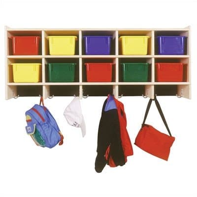 10-Section Double Wall Locker Bins: Yellow