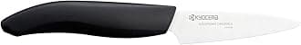 Kyocera Advanced Ceramic Revolution Series 3-inch Paring Knife, Black Handle, White Blade
