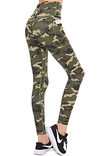 Women's Workout Leggings with Pockets High Waisted Pattern Yoga Pants for Women Tummy Control Yoga Leggings