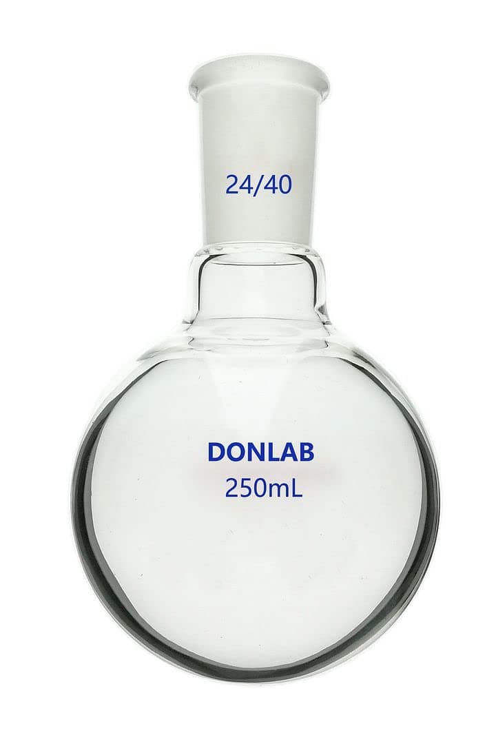 CE-250 ASTM STD Glass 250ml 24/40 Joint Single Neck Round Bottom Boiling Flask