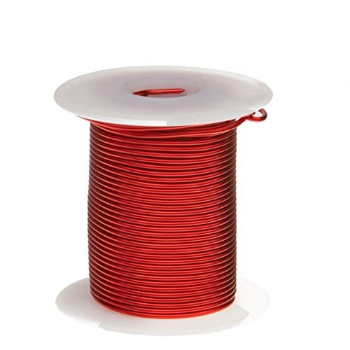 Remington Industries 18SNSP.5 18 AWG Magnet Wire, Enameled Copper Wire, 8 oz, 0.0415" Diameter, 100' Length, Red