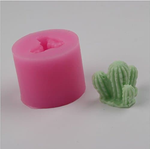 Youzpin Small 3D Cactus Series Shape Silicone Mold,Chocolate,Pudding, Fondant,Cake Decoration Baking Mould,Handwork Soap,Candle,Aromatherapy Furnishing Articles DIY Making Tool,Random Color