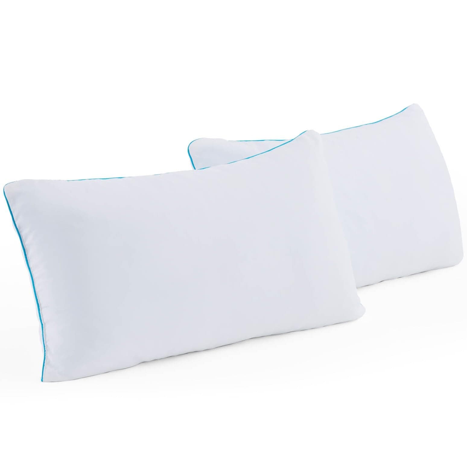 Linenspa Two Pack Shredded Gel Memory Foam Pillow, King Size – Cooling Bed Pillow – Soft and Supportive – Side, Stomach, and Back Sleepers – Pack of 2 – CertiPur Certified