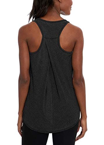 Womens Long Workout Tops Racerback Athletic Yoga Gym Tank Top Sports Tennis Shirt