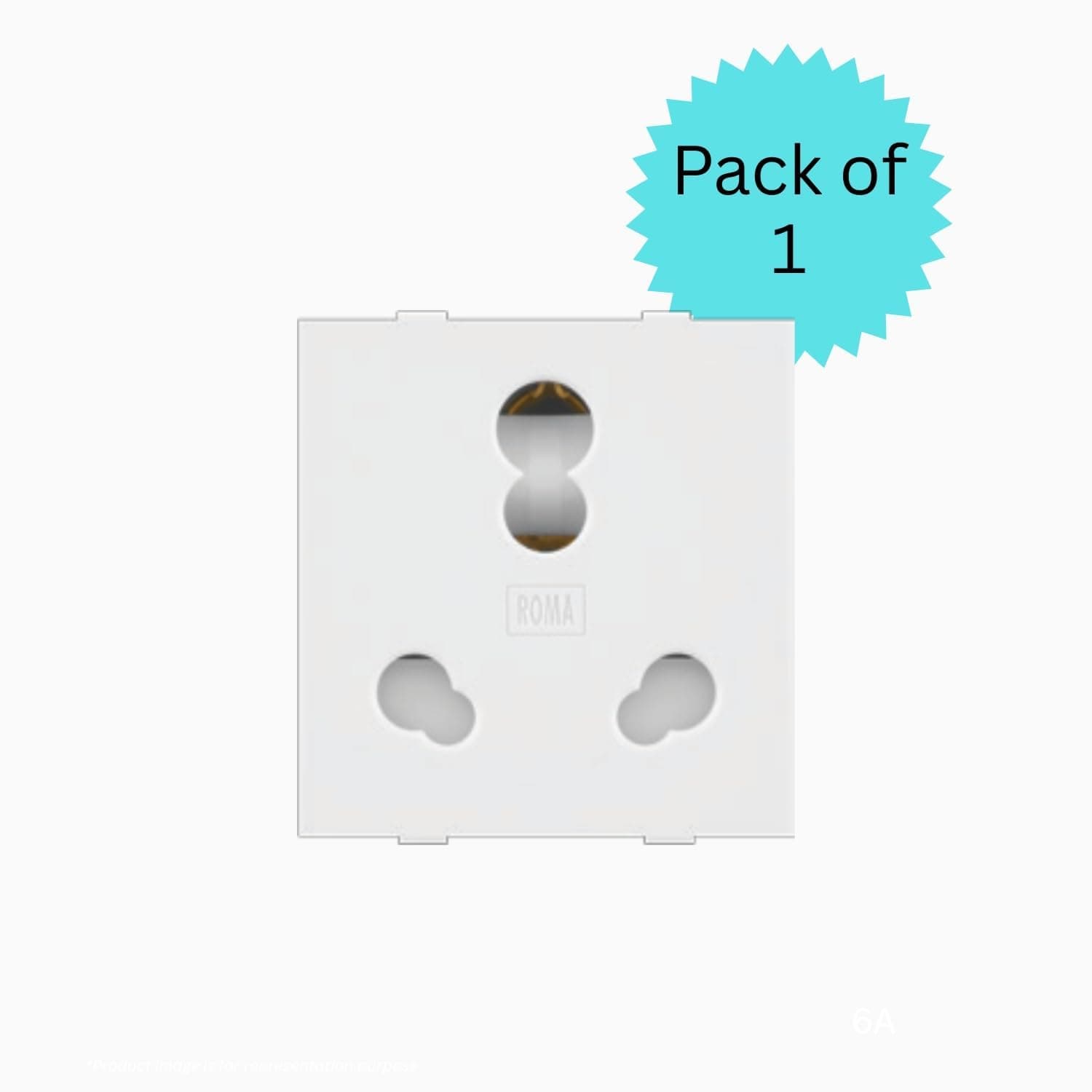 Anchor Roma Twin Socket Heavy Duty 30828, White, 10/20 amp 240V