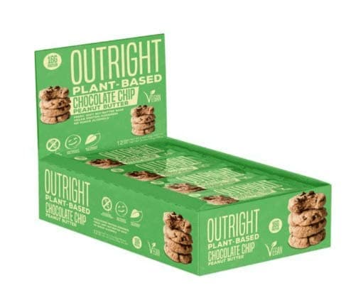 MTS Nutrition Vegan Outright Bar, 12 x 60 g, Choc Chip Peanut Butter