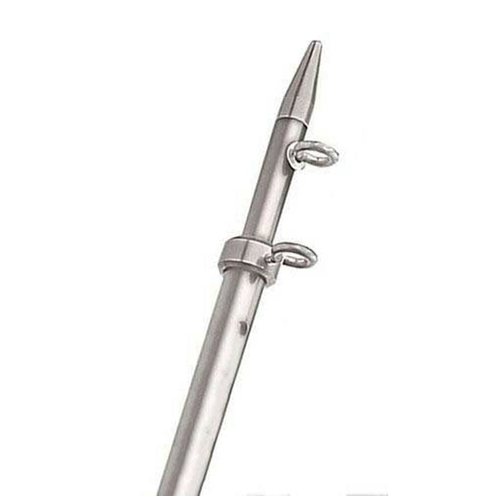 Taco Marine OT-0552VEL186 Aluminum Tele-Outrigger Pole - 1-1/2" x 18', Silver/Silver