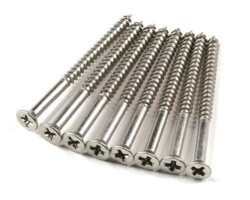 Hinge Outlet Satin Nickel Wood Screws #9 X 2 1/4" for Residential Door - 24 Pack