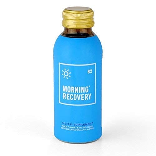Morning Recovery Drink (Original Version 'V1'), 6-Pack Dietary Supplement, Proprietary Blend with Dihydromyricetin (DHM), Milk Thistle, Vitamin B, Electrolytes, 3.4 fl oz, Peach (Non-GMO, Soy-Free)