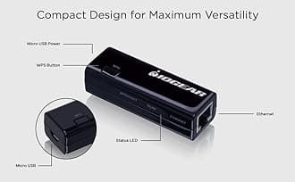 IOGEAR GWU637 - networking cards (Black, Wireless, 802.11b, 802.11g, 802.11n, 10/100BaseT(X), Fast, Micro-USB)