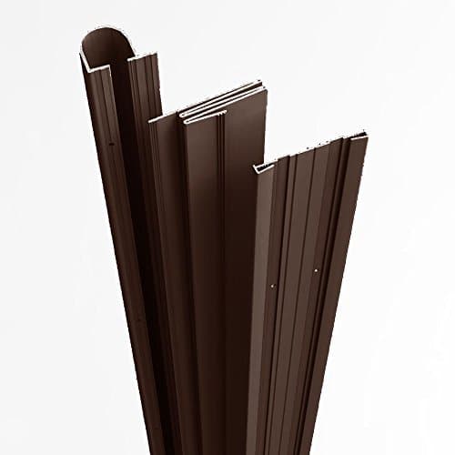 Complete Door Safety Shield Set | Finger Pinch Protector Guards for Door Hinges (80", Brown)