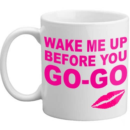 Freelogix Wake Me Up Before You Go Go Novelty Song Gift Lips Double Sided Mug