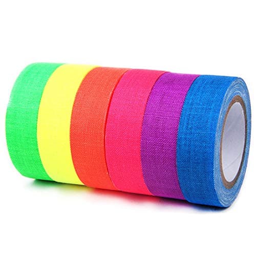 Tape UV Blacklight Reactive Fluorescent Cloth Tape Glow in The Dark Tape,Fluorescent/Neon Gaffer Tape