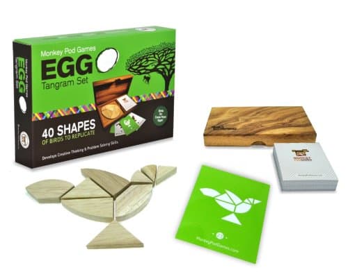 Monkey Pod Games Egg Tangram Set - A Premium Tangram Set