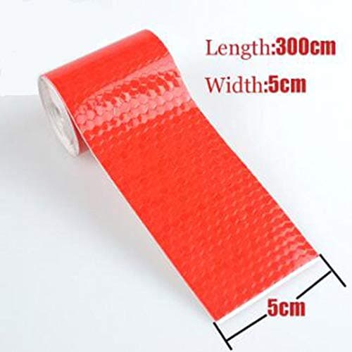 Reflective Tape 3 Rolls Safety Warning Tapes Red/White/Yellow/Reflector Conspicuity Caution Warning Sticker High Intensity Durable Waterproof Sticky Enough（ 2 inch × 3.28 Yard）