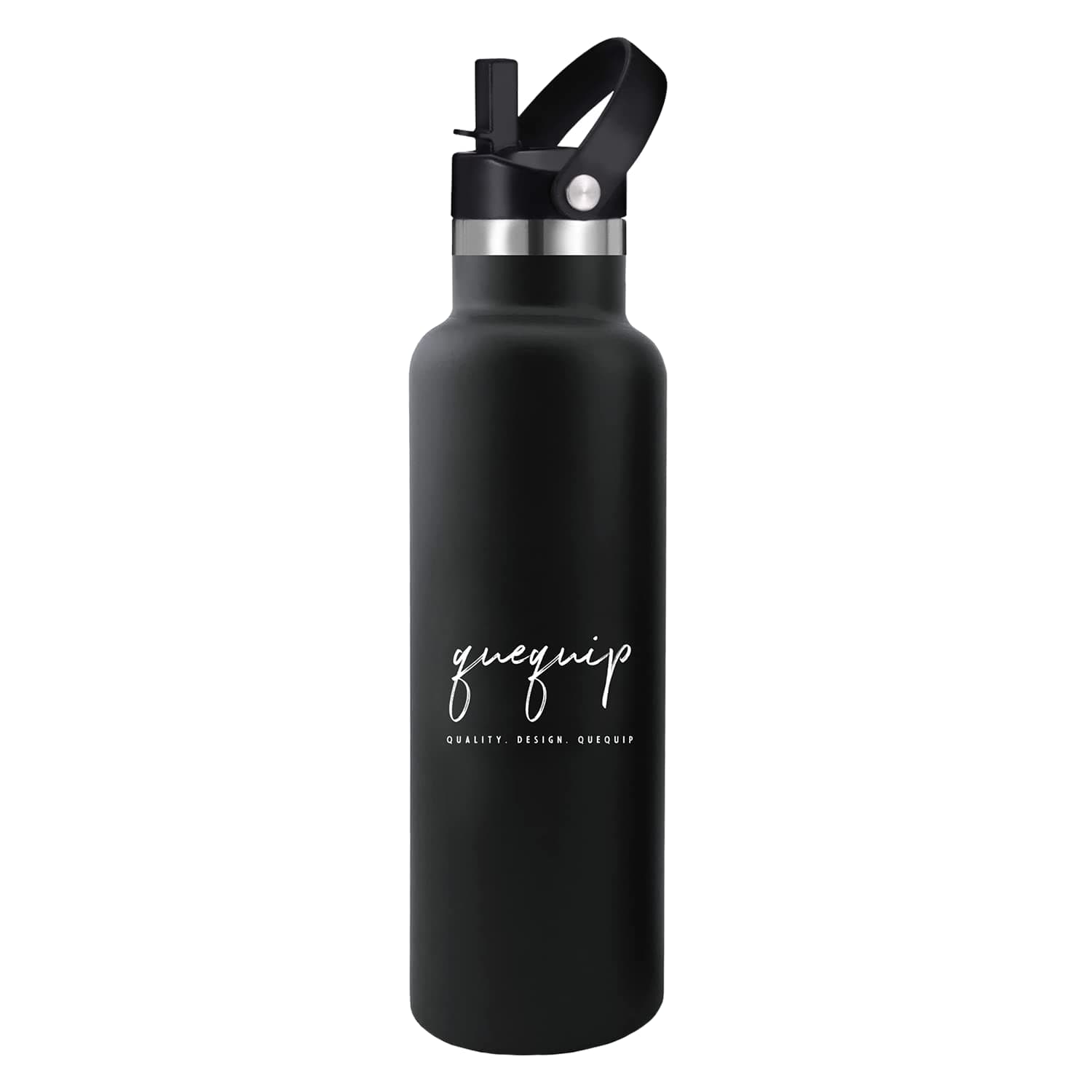 Stainless Steel Water Bottle with Leak-Proof Lid – Vacuum Insulated Sports Water Bottle with Handle & Lid, Aluminium Inner coating (750 ml)