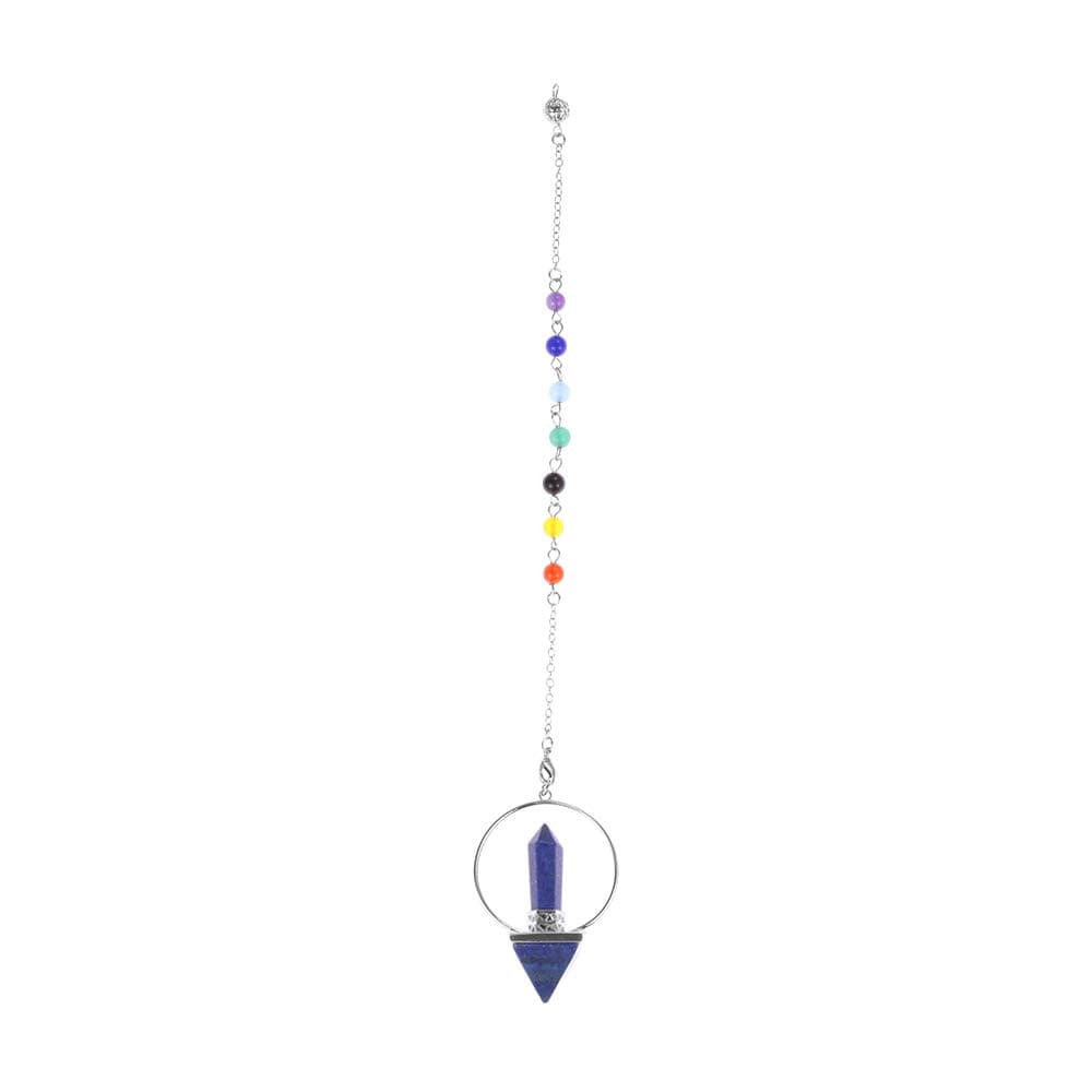 Dragonface Natural Stone Pendulum for Dowsing Hexagonal Prism Pyramid White Pink Crystal Obsidian Pendants