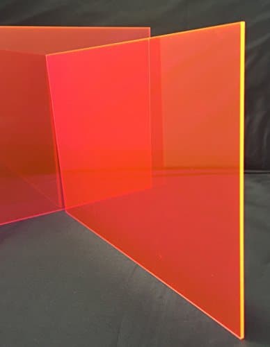 Fluoresent Red Acrylic .118 12"x12" Nominal