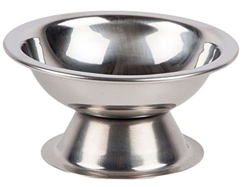 Set of 4 Stainless Steel Footed Sundae Cups Ice Cream Cup, Dessert Cup Snack & Dip Bowl. Mayonnaise Ketchup Bowl