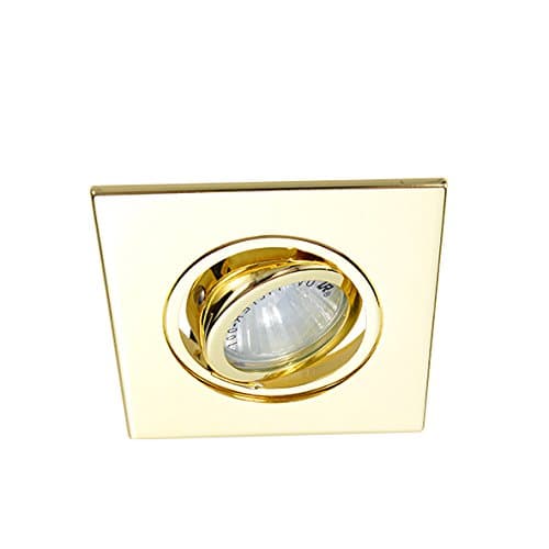 HLV3006GD 3-Inch for Both Line/Low Voltage Trim Recessed Light, Adjustable Square Gimbal Ring, All Gold