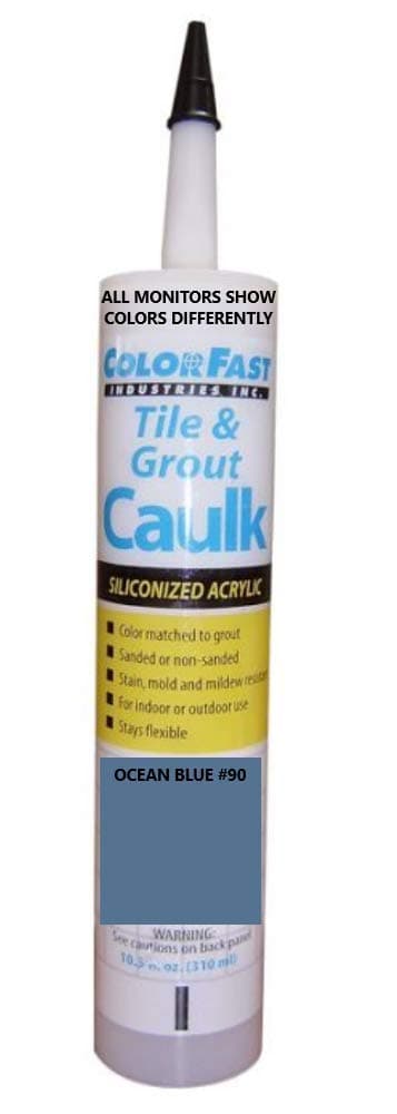 Color Fast Caulk Matched to Custom Building Products (Ocean Blue Sanded)