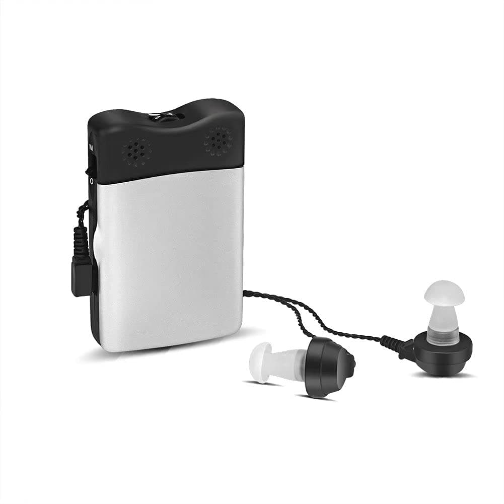 Digital Hearing Amplifier Mini Sound Amplifier Noise Reduce Invisible in Ear Canal Hearing Sound Amplifier with 10A Battery for Adult Seniors Children Men and Women Fit Left Right Ears