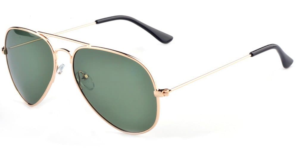 Outray Men's Or Women's Aviator 58mm Polarized Sunglasses BA40 Gold/Green