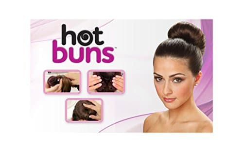 Hot Buns - As Seen On TV - Hair Bun Maker or Magic Hair Donut (2 Pack Large Dark Brown)