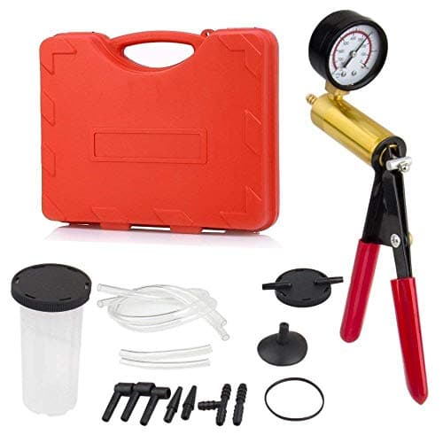 Podoy Brake Bleeder Kit Vacuum Pump Handheld 2 in 1 Test Set Tuner kit for Automotive Tuner Tools Adapters Case