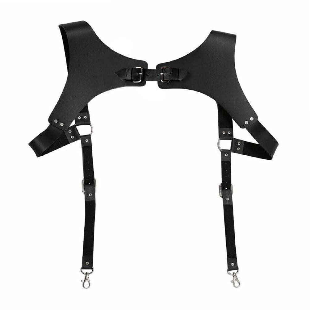 PU Leathers Suspenders For Men Vintage Men Harness Punk Apparels Strap Chest Shoulder Belt Accessories Leathers Suspenders For Men Wedding