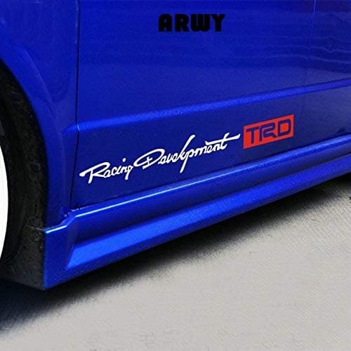 TRD 2PCS Car Racing Development Sticker Decals for Toyota Racing Development