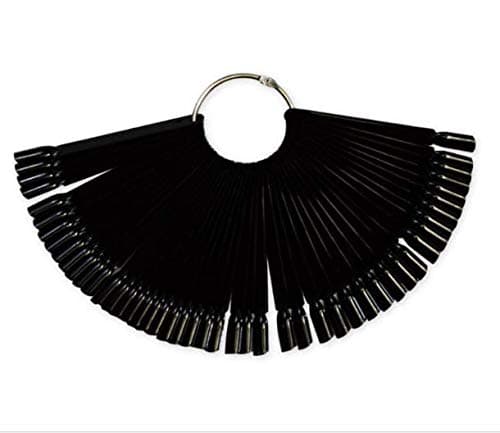 Yolandabecool Nail Art Tips Colour Pop Sticks Display Fan Clear False Practice starter kit (H)