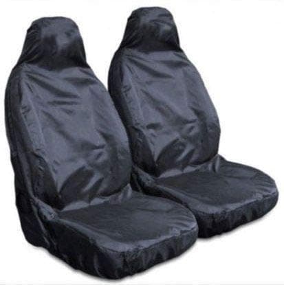 HMS For Isuzu D-Max - Extra Heavy Duty Driver Passenger Black Pair Waterproof Car Front Seat Covers Protectors - 2 x Fronts