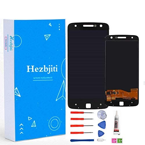 Hezbjiti LCD Display Touch Screen Replacement Digitizer Glass Assembly Compatible for Motorola Moto Z Droid XLTE XT1650 XT1650-01 XT1650-03 XT1650-05 5.5" with Tools and Adhensive (Black)