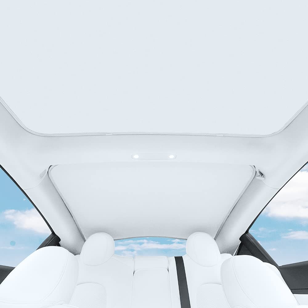 YONZEE Roof Sunshade for Tesla Model 3, Roof Skylight Glass Sun Shade Won't Sag Foldable Sun Protection Heat Insulation Cover Sun Blocking Roof Shade for Model 3 Accessories 2021-2023