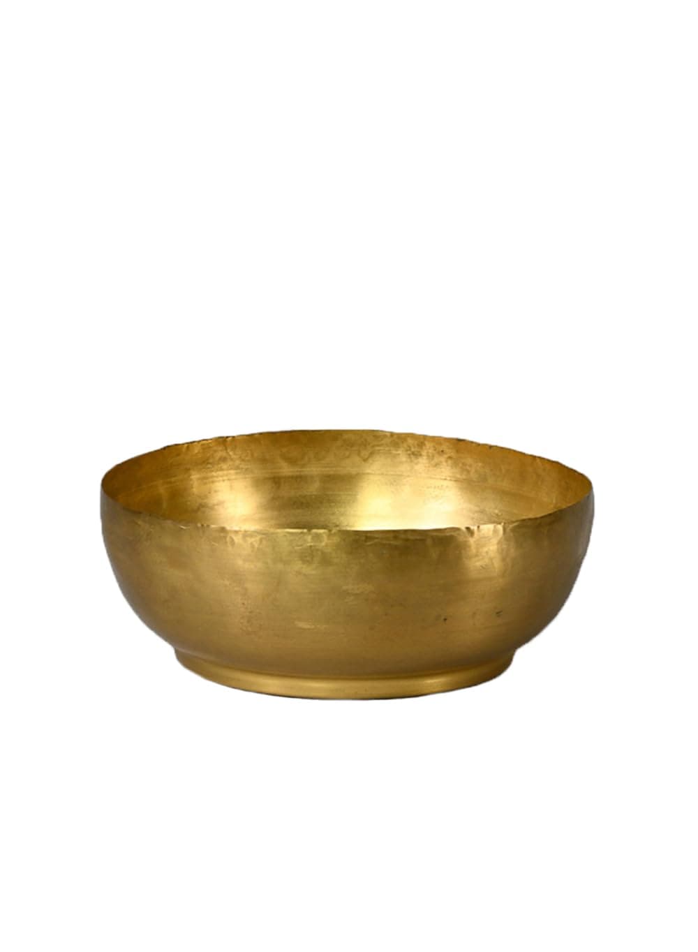 Serene Spaces Living Lightweight Antique Brass Decorative Bowl - Elegant Potpourri Catchall for Diwali Home Décor, Entryway and Dining Table, 2.75" Tall & 8" Diameter
