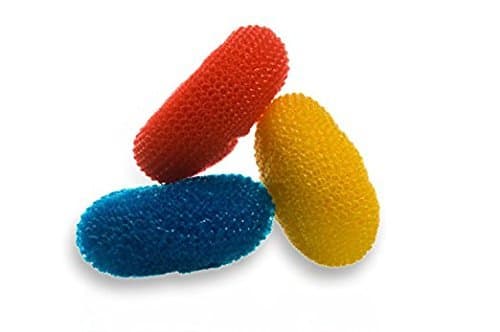 Bhavya Enterprises Round Plastic Scrubber - Set of 3 Pieces