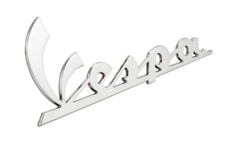 Piaggio Vespa"Vespa" Badge Emblem Side panel Chrome for Et2 Et4 Lx Lxv S Gt Gts Gtv Sprint Primavera 50 125 150 200 250 300 Super side Cowl 6 inch - 656220 57357R, 620529, 673315, 673838