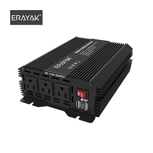 Car Power Inverter 1000W DC to AC Converter 2000 Watt Peak Inverter with 6.2A Dual USB Ports