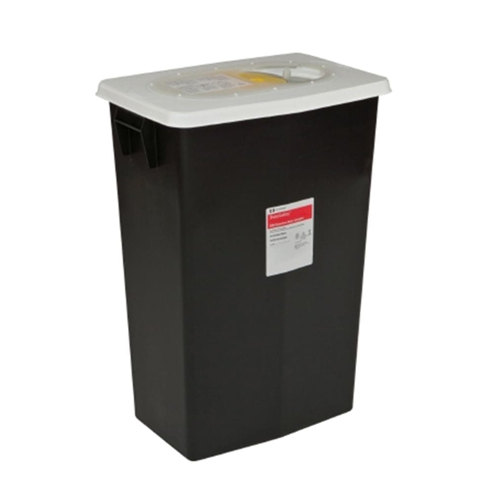 COVIDIEN8608RC SharpSafety RCRA Hazardous Waste Container Slide Lid, 8 gal Capacity, Black (Pack of 10)
