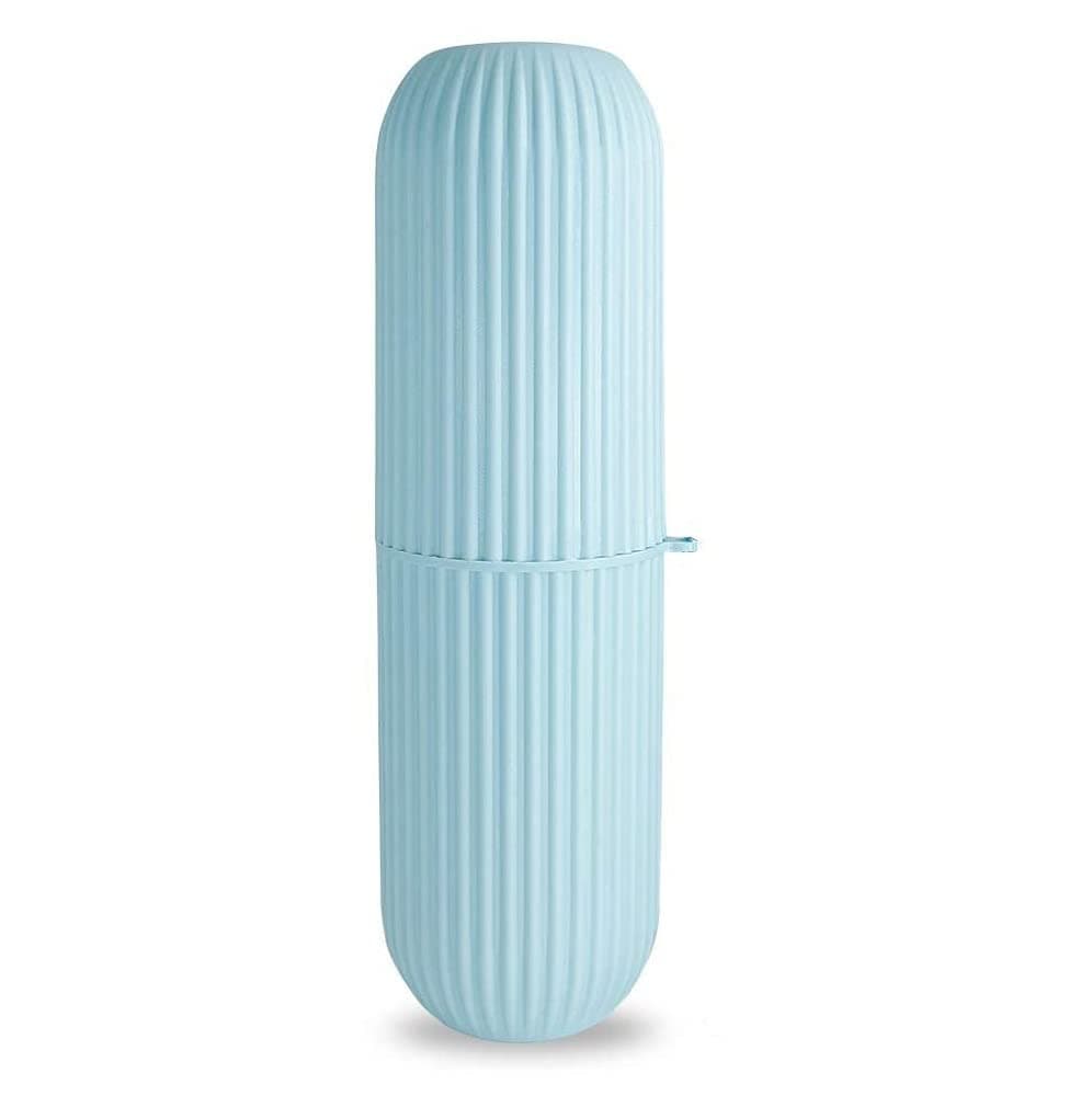 Raxon Innovation Travel Toothbrush Toothpaste Case Holder Portable Toothbrush Storage Plastic Toothbrush Holder | Toothbrush Holder for Travel | Plastic Toothbrush Holder (Blue- 1 Nos)