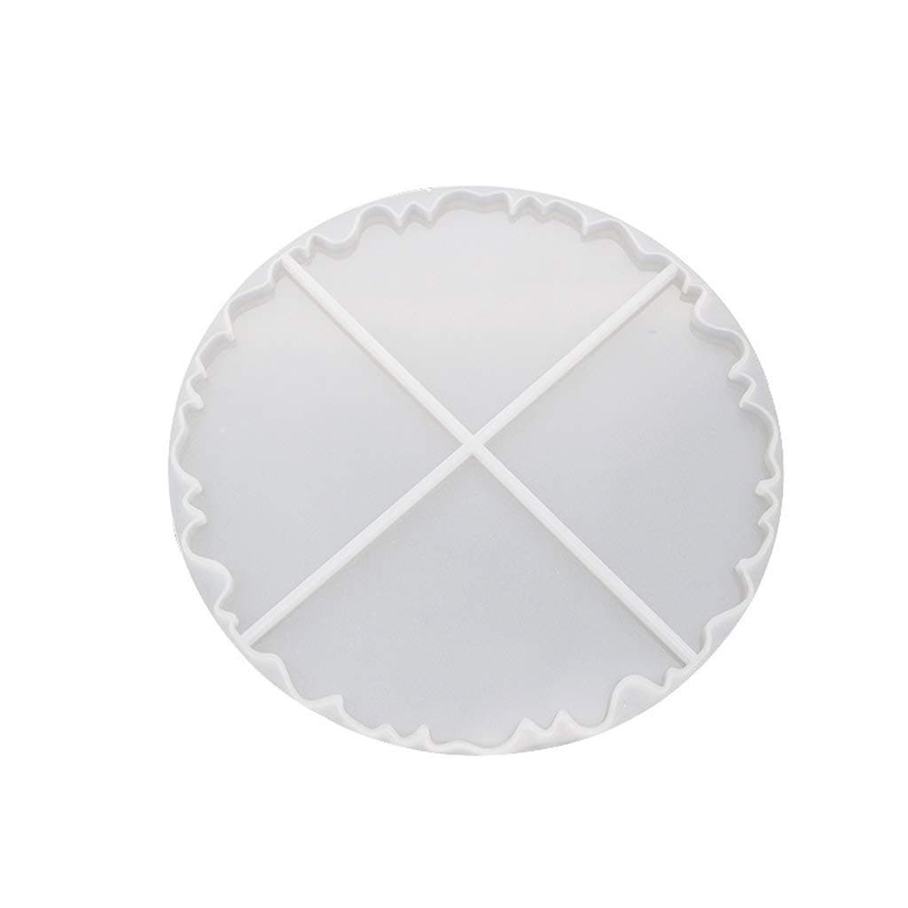 Chaoxiner Jewelry Mold Irregular Wave Round Coaster Silicone Resin Mold Epoxy Resin Jewelry Making Supplies