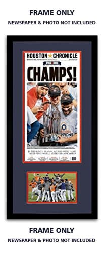 Houston Chronicle Newspaper & 8x10 Photo Frame - with Astros Colors Double Mat