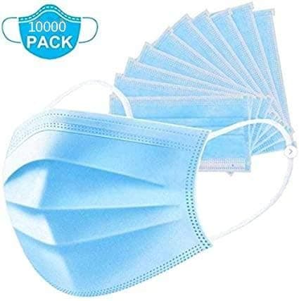 bioplj 50 PCS Disposable Safety Face Mask with 3 Layers Protection Filters Protect Yourself from Dust, Germs and Pollen Ideal for Medical